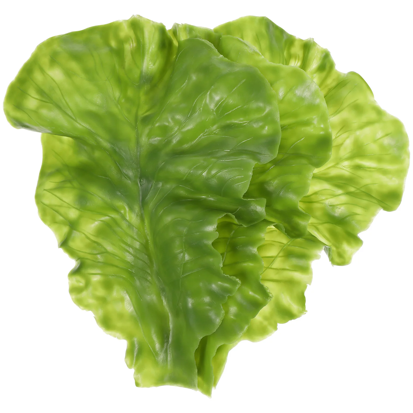 3 Pcs Simulated Cabbage Model Simulation Vegetables Leaf Green Vines Lettuce False Pvc Decor Props