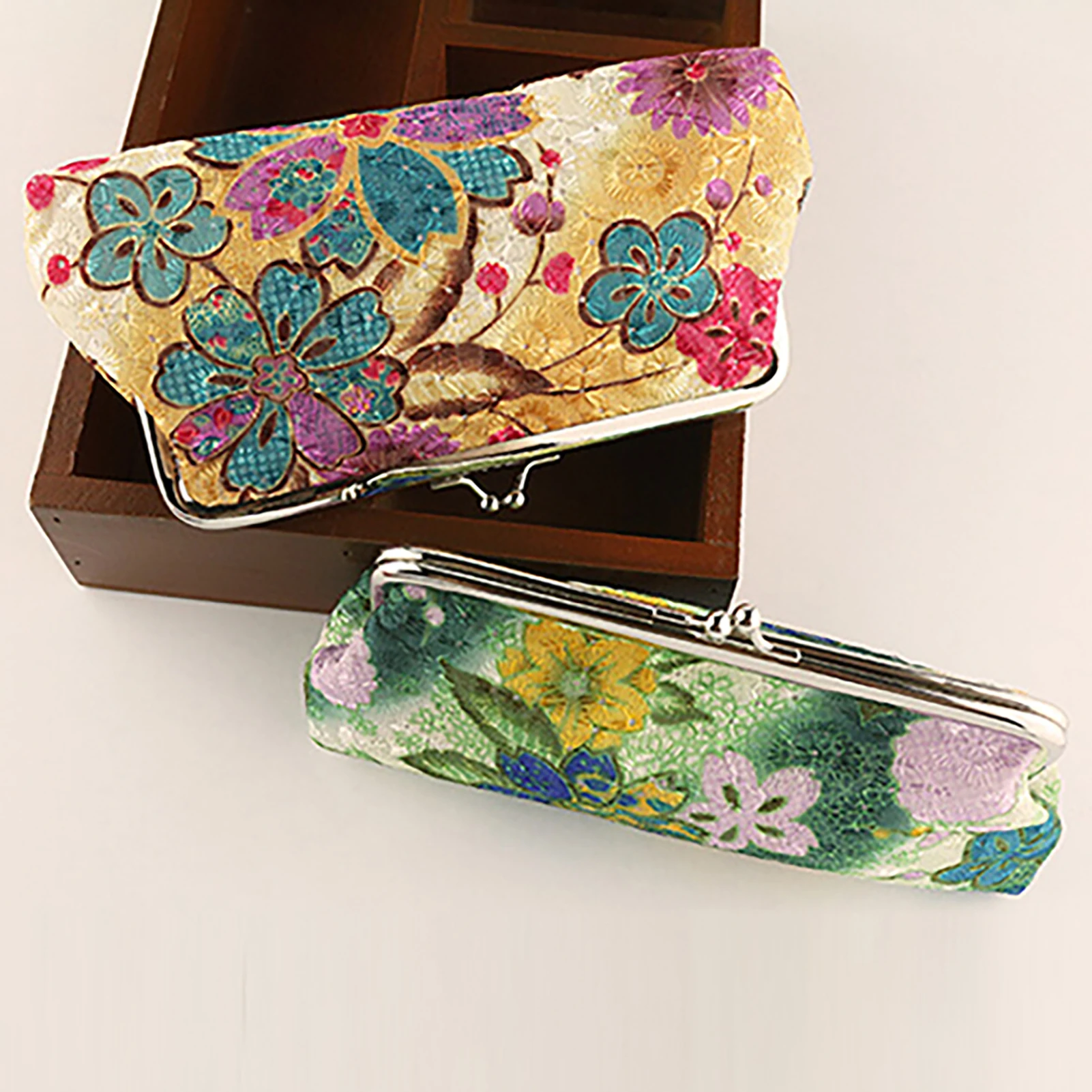 New Women\'s Coin Purse Cotton Embroidery Flower Handbag Hasp Pouch Wallet Money Bag Carteira кошелек женский bolsa