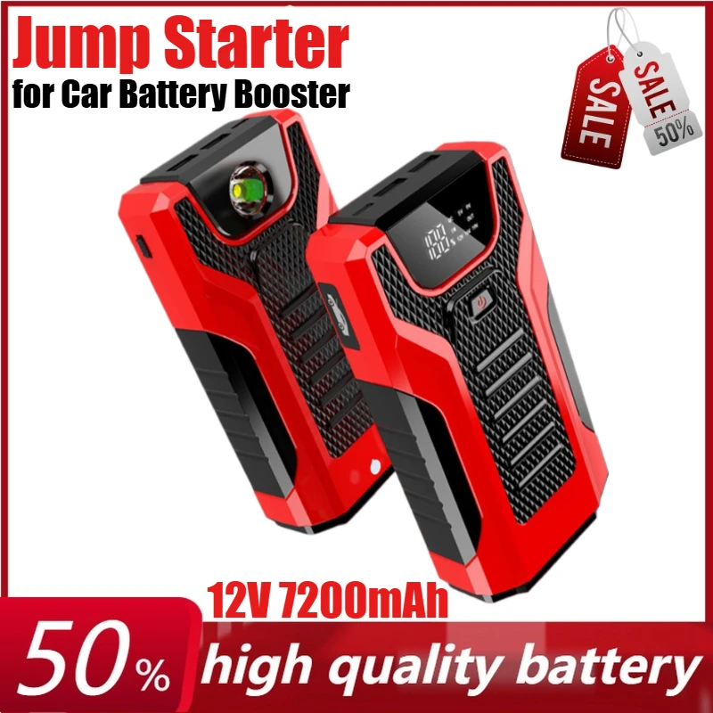 

12V 7200mAh Car Jump Starter Portable Starting Device Power Bank for Car Battery Booster Rechargeable Battery