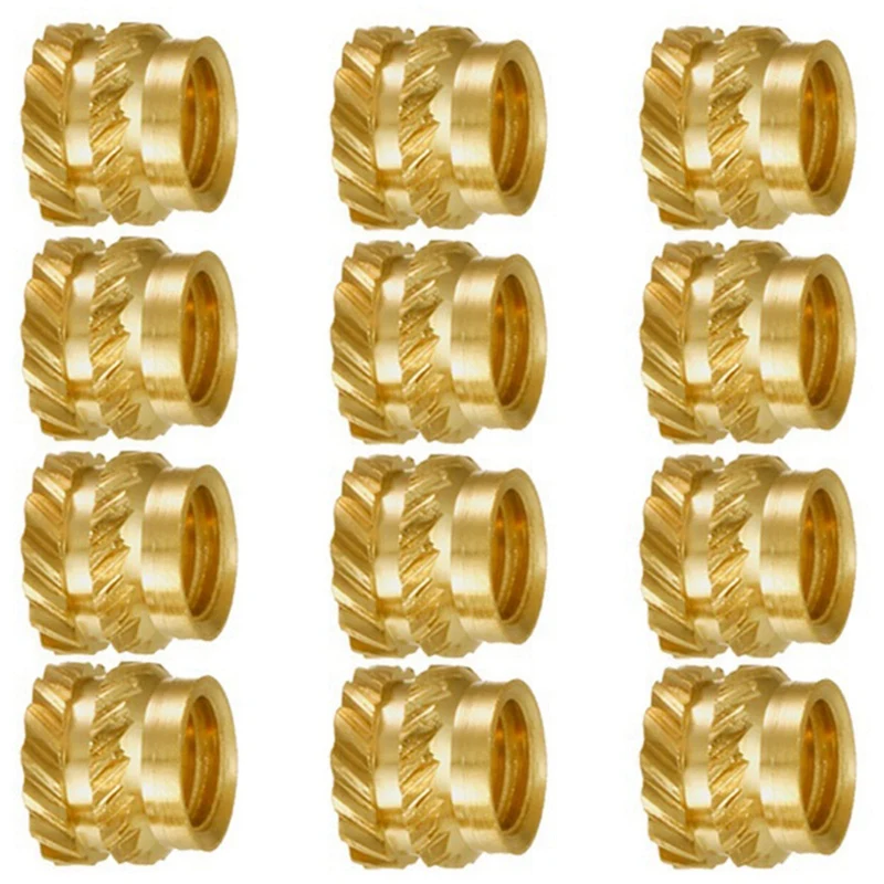 New-800Pcs M3 Thread Knurled Brass Threaded Heat Set Heat Resistant Insert Embedment Nut,M3X5X4,For 3D Printer Voron 2.4 Etc