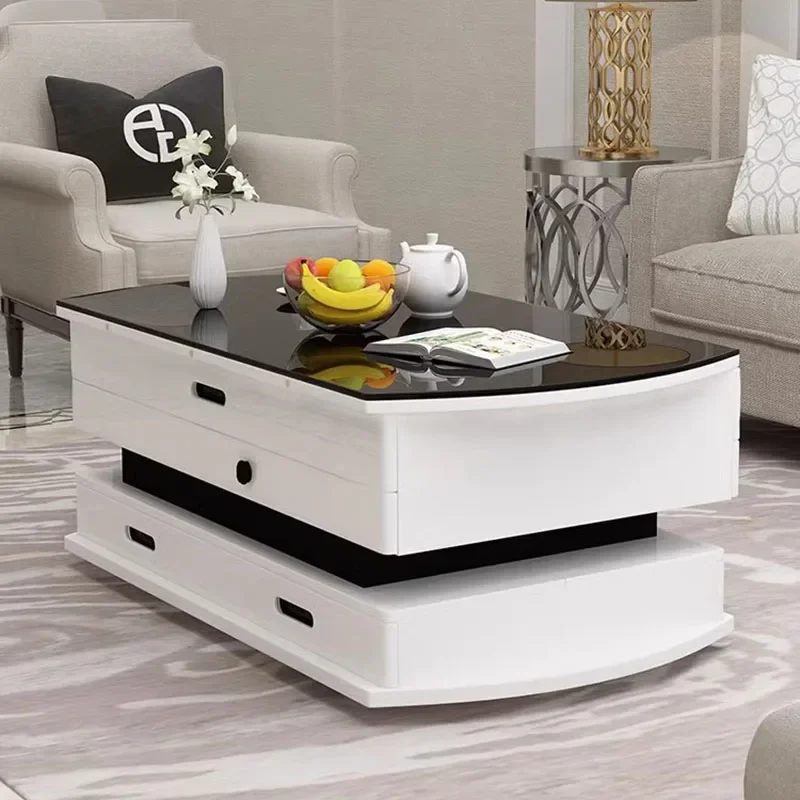 Storage Drawers Side Table Simple Industrial Mechanism Adjustable Transform Coffee Table Luxury Mesas Bajas Patio Furniture