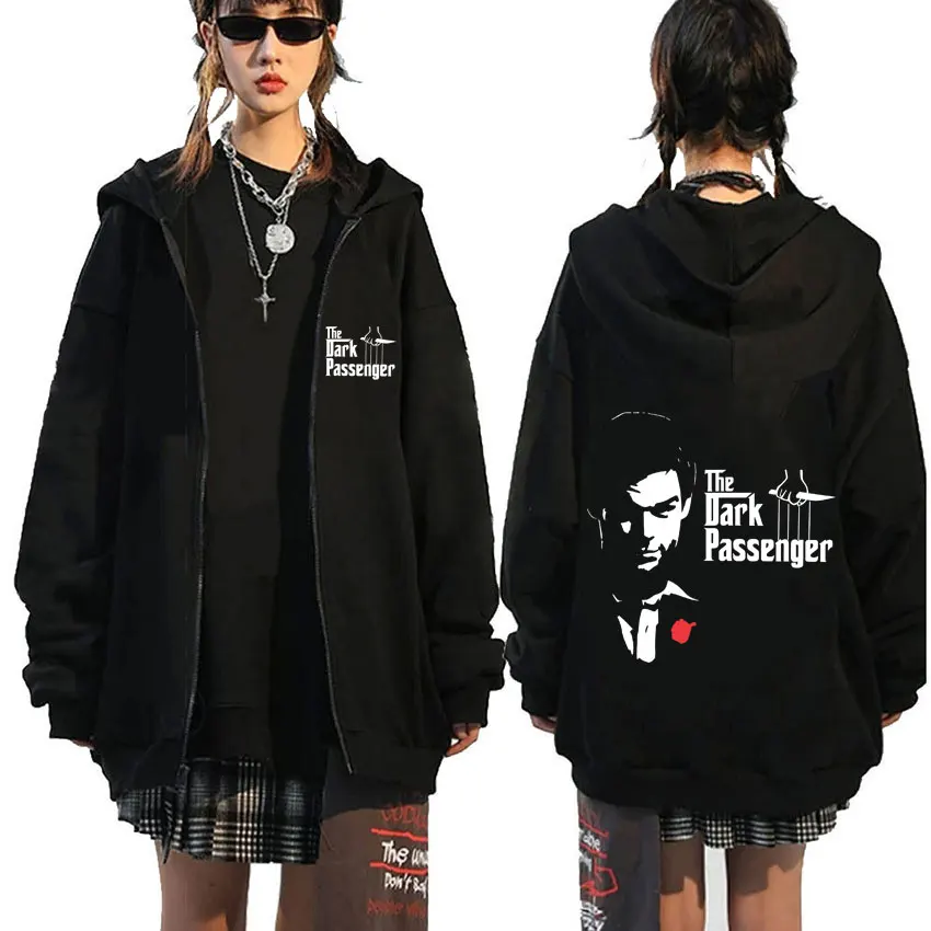 

Dexter Morgan The Dark Passenger Zipper Hoodie Men Women Casual Cotton Vintage Zip Up Jacket Men's Fashion Oversized Sweatshirt