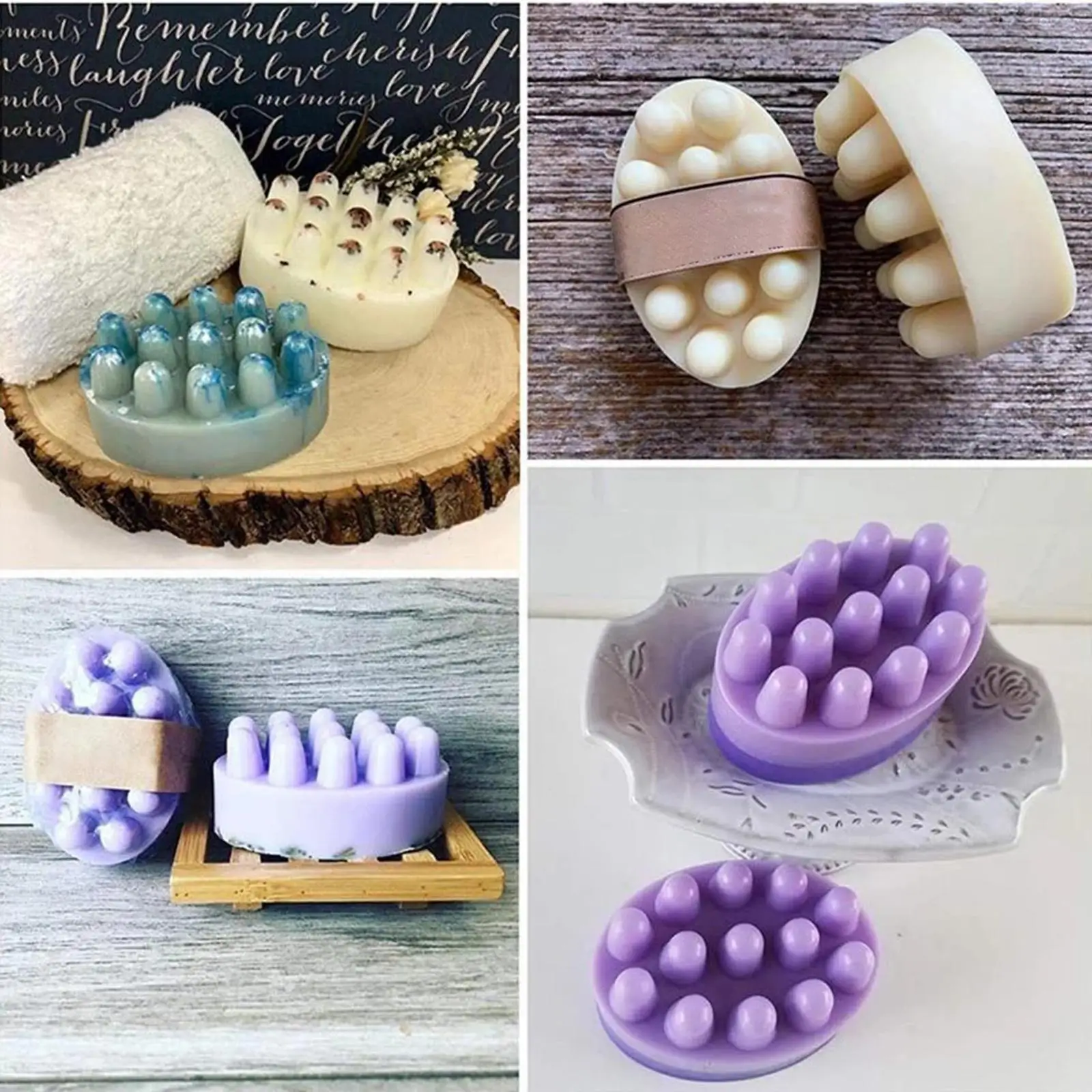 

Soap Pure Massage Rectangle Chocolate Silicone Biscuit Handmade Cavities
