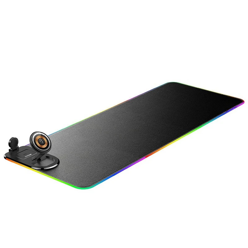 

15W3 in 1 wireless charging mouse pad, desk leather mouse pad oversized