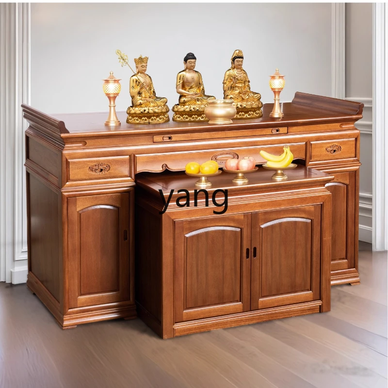 

TGF Solid Wood Altar Table for Home Use Incense Case Worship Table Hall Buddha Altar Living Room God of Wealth Shrine