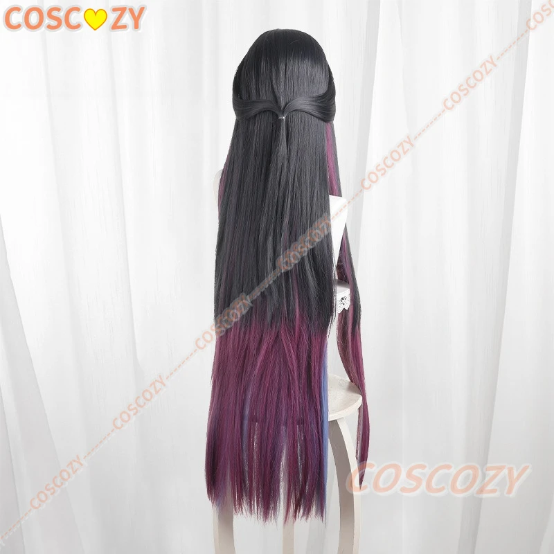Game Honkai Star Rail Helektra Cosplay Wig 100CM Long Gradient Hair For Women Men Halloween Carnival Role Play Party Prop