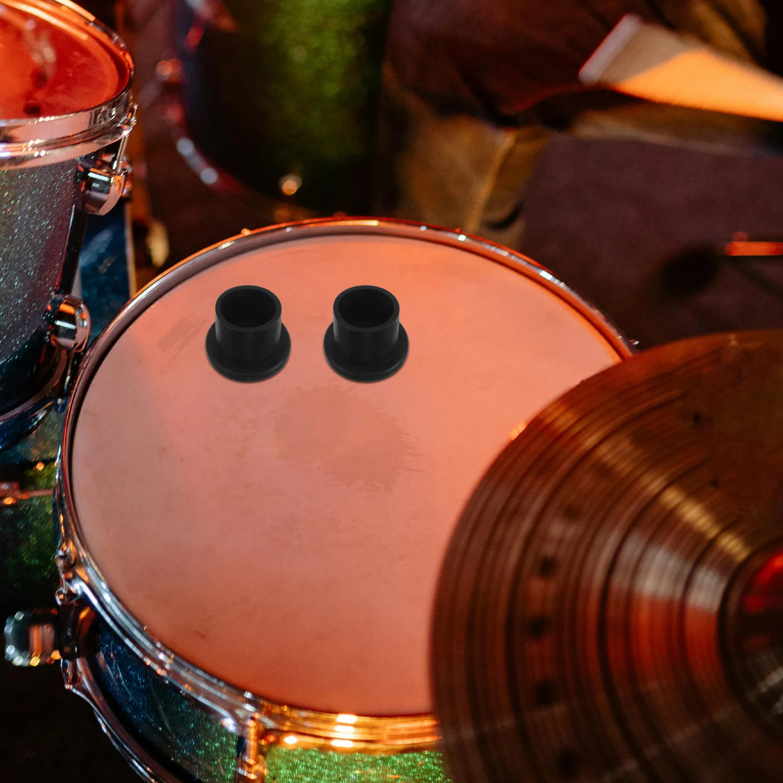 4-個のドラムパッドカバーゴムスリーブ高弾性滑り止めノイズ低減電子ドラムラックスタンド部品用