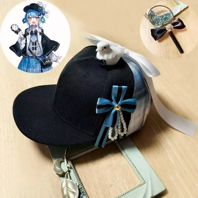 

Magical Girl Witch Trial Sherry Orange Cosplay Hat Magnifying Glass Prop Halloween Party Carnival Role Play Accessories