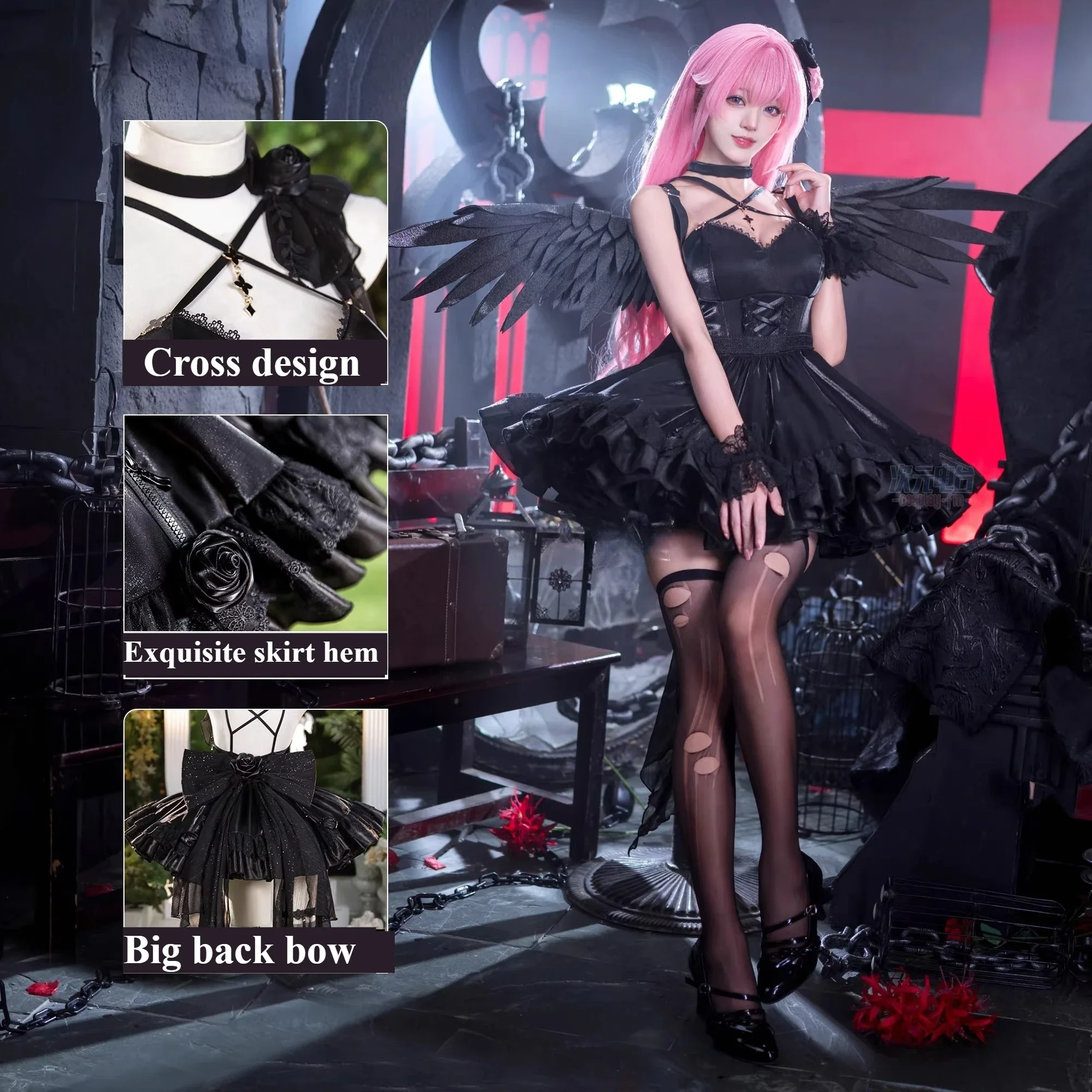 

Костюм для косплея NIKKE Dorothy, женское сексуальное праздничное платье без рукавов, чулок, костюм, милая униформа, карнавальная одежда на Хэллоуин