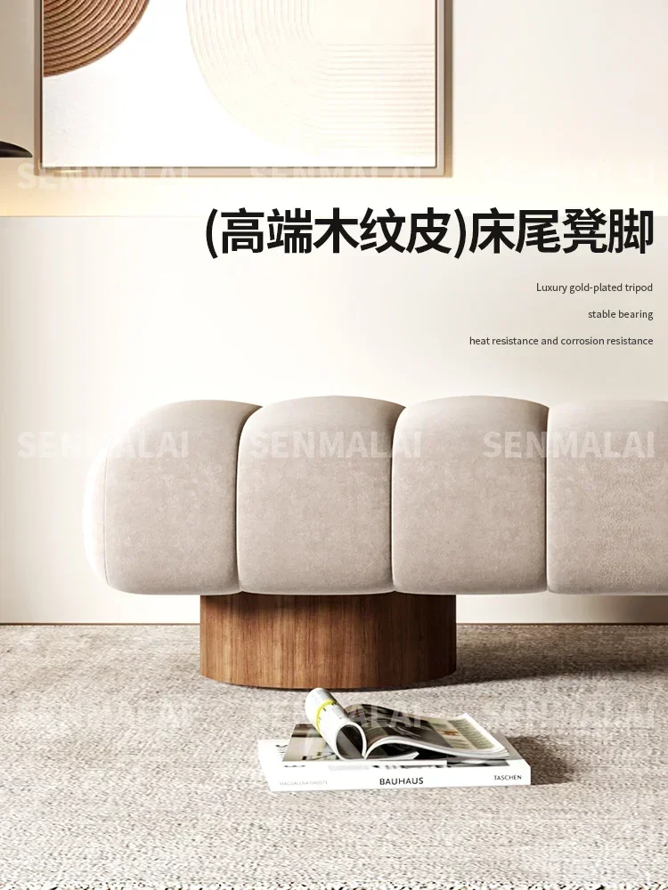 Italian Modern Bed End Stool Bedroom Simple Nordic Long Dining Bench Cloakroom Sofa Entry Shoe Stools Home Furniture TYLB - view 5