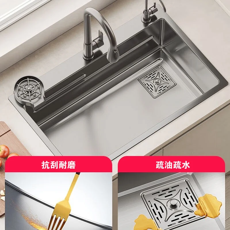 

Кухонная раковина для овощей, большая одинарная раковина, раковина из нержавеющей стали 304, раковина для домашней посуды, раковина для овощей, раковина на столешнице