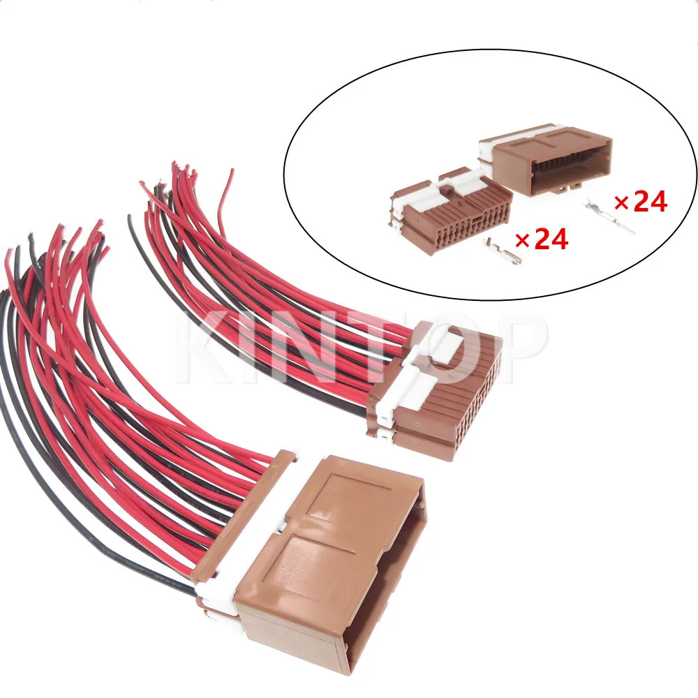 

1 Set 24 Pins AC Assembly Car Male Female Connector Assembly 1123391-3 1123367-3 MG653537 Automobile Wire Harness Socket