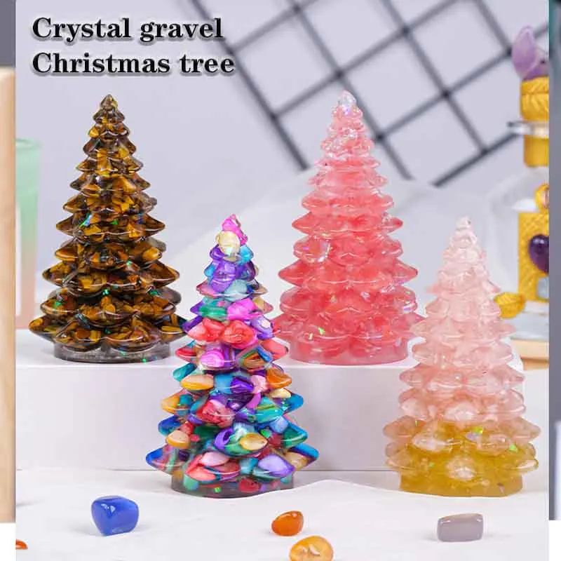 

Mini Crystal Stone Christmas Tree Perfect Desktop Ornaments Store Window Displays Christmas Festive Party Decoration Ornament