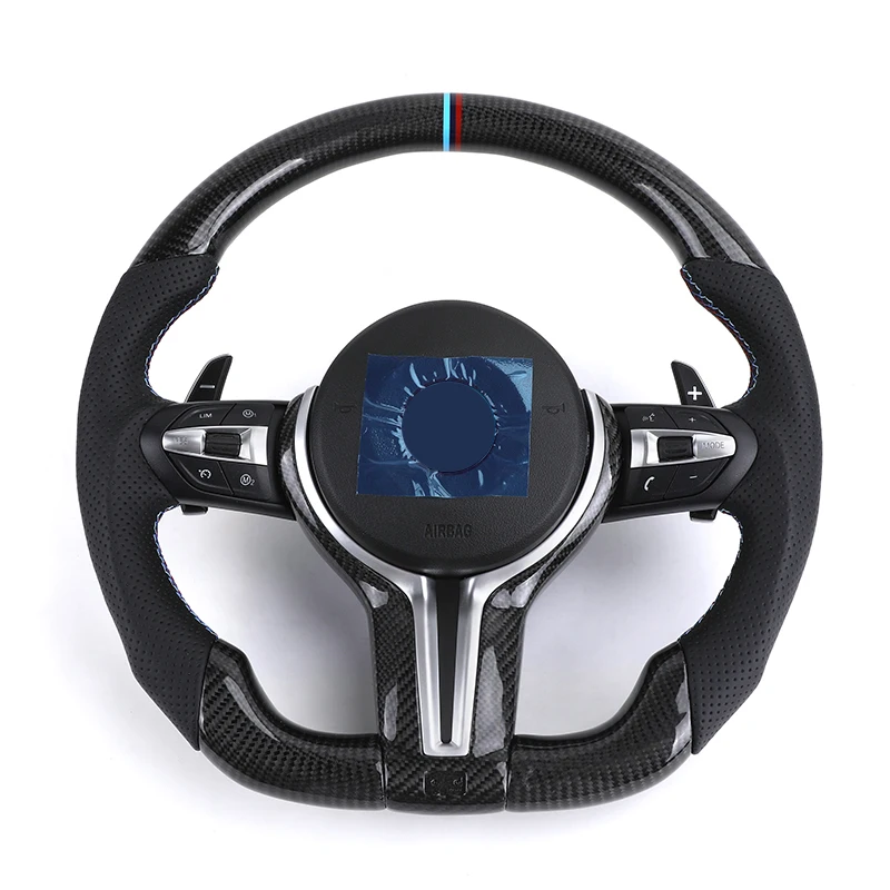 

Custom Black Perforated Leather Carbon M Sport Steering Wheel for BMW F10 F30 F31 F32 F20 E92 E60 X6 E71 X5 E70 M3 M4 M5 M6