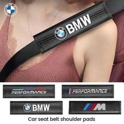 2pcs carbon fibre Seat Belt Covers Car Accessories Car Shoulder Pad Seat Belt For For BMW 1 2 3 4 5 7 Series X1 X3 X4 X5 X6 X7 M