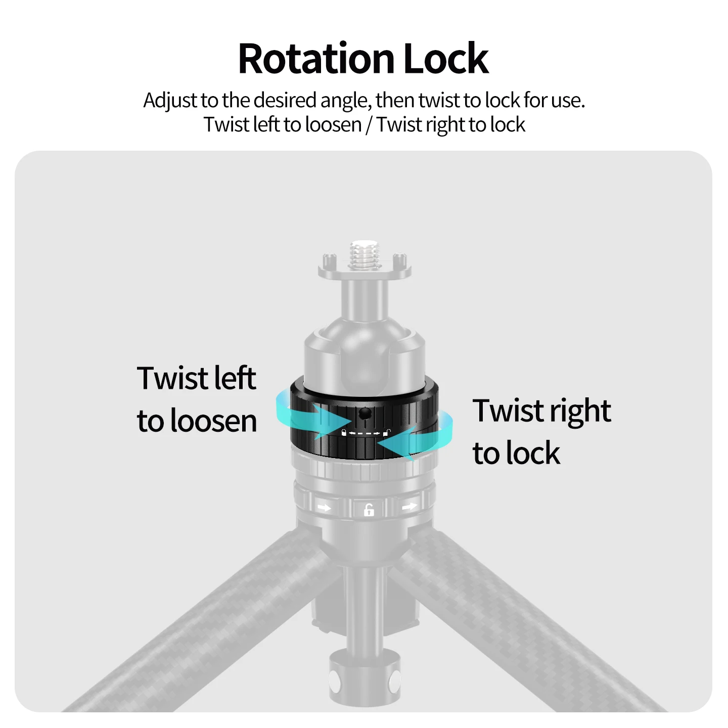 Ein-Klick-Öffnung Mini-Stativ 22mm Kugelkopf ARRI Positionierungsadapter 1/4 Schraube für GoPro Insta360 DJI Action Desktop Vlog Halterung – Detail 7