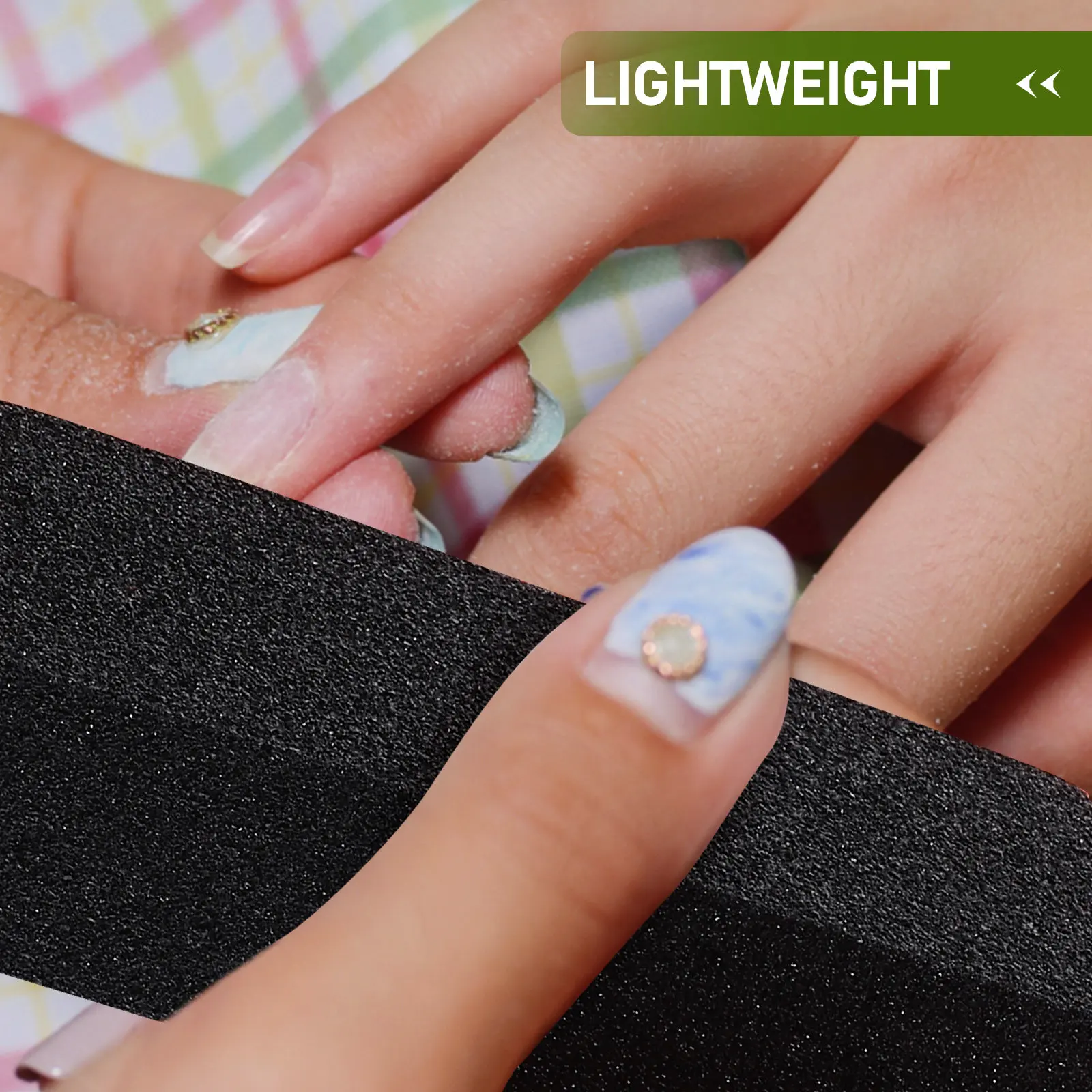 10Pcs Nail Polishing Sponge High-Performance 4-Way Buffer Block Ergonomic Polish File Nail Smoother Salon Tool Black