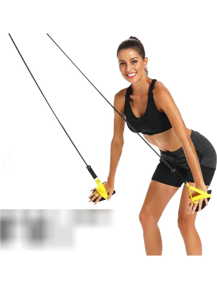 Swimming Resistance Band Set with Hand Paddles Handles Exercise Workout Bands for Women Men 1.2m Stretch Cord