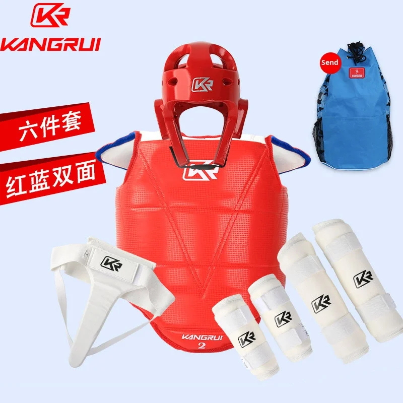 Kangrui Five-Piece Set Adult and Children Fitness Protective Gear Cross-Border Taekwondo Sports Breathable Safety Equipment
