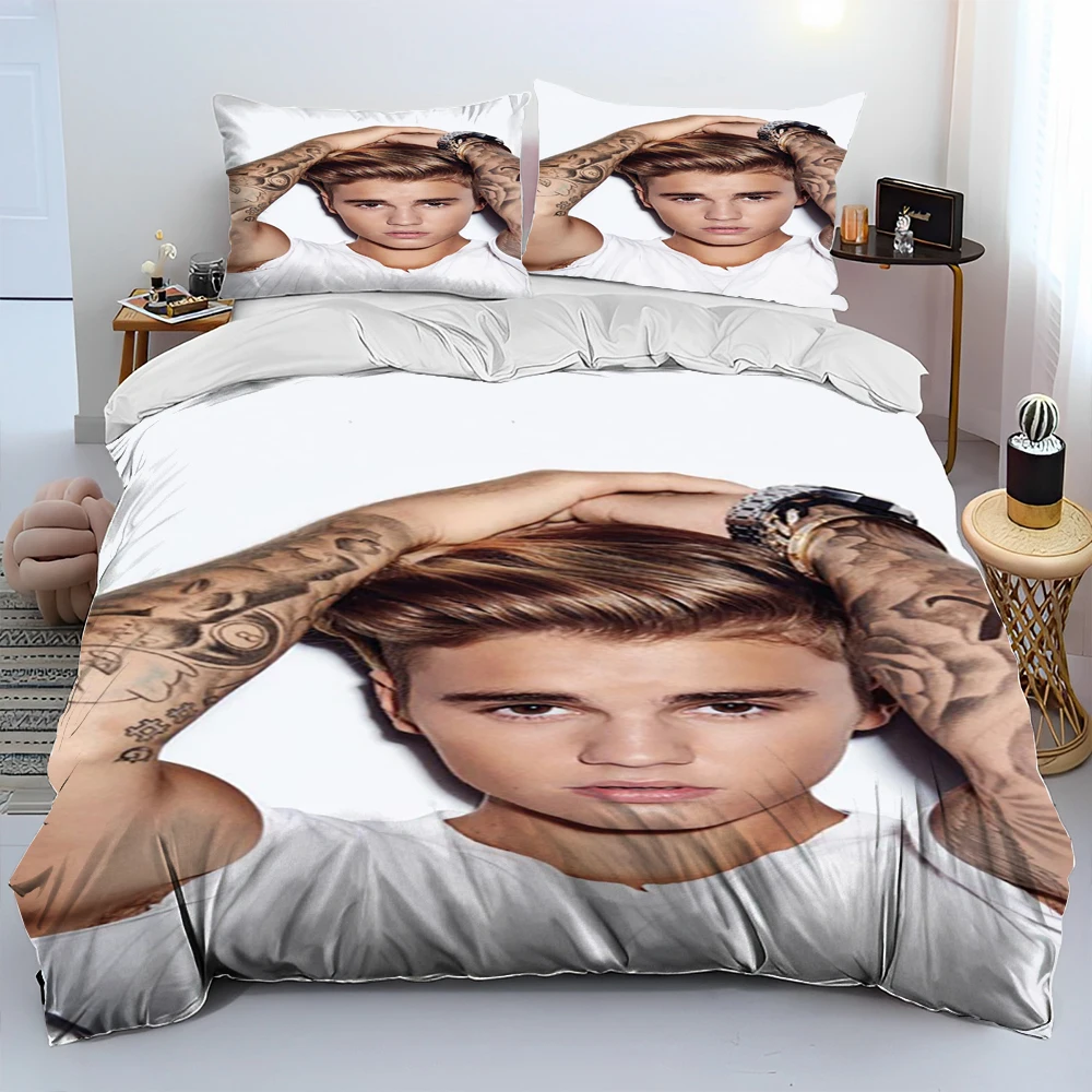 Imagem -06 - Singe Justin Bieber Jbiebs Consolador Bedding Setduvet Cover Bed Conjunto Quilt Cover Fronha Rei Queen Size Conjunto de Cama