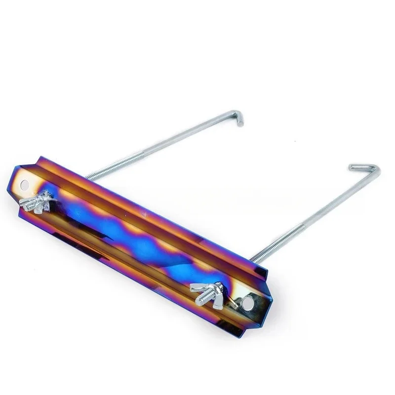 Baked Blue Aluminum Alloy Battery Bracket, Universal Fixed Battery Holder with Screw, Car Modification