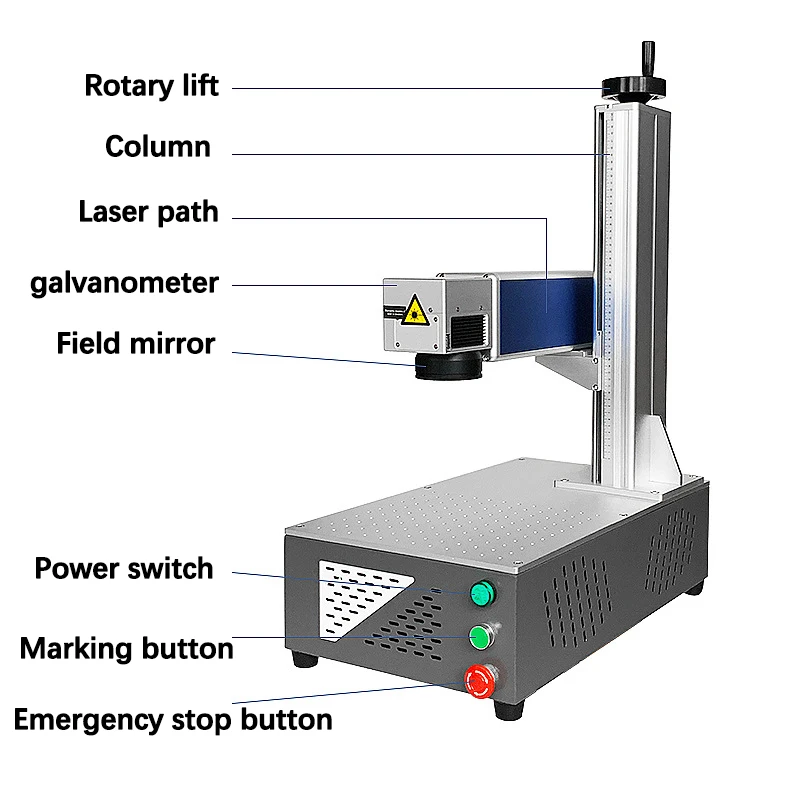 forFiber optic small split laser marking machine portable laser plotter 20w 30 w export laser marking machine