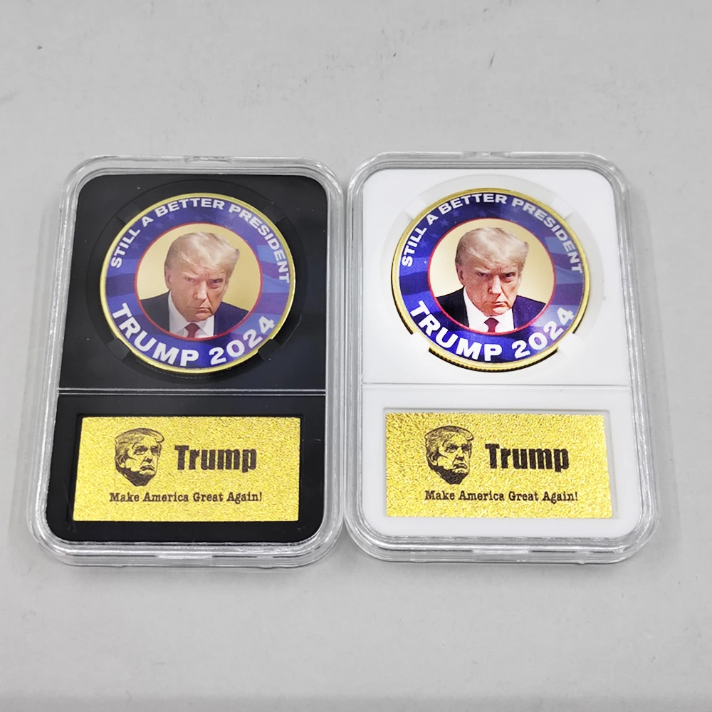 Donald Trump 2024 still a better  President of the USA  Coin with case Shooting Incident Medal Souvenir