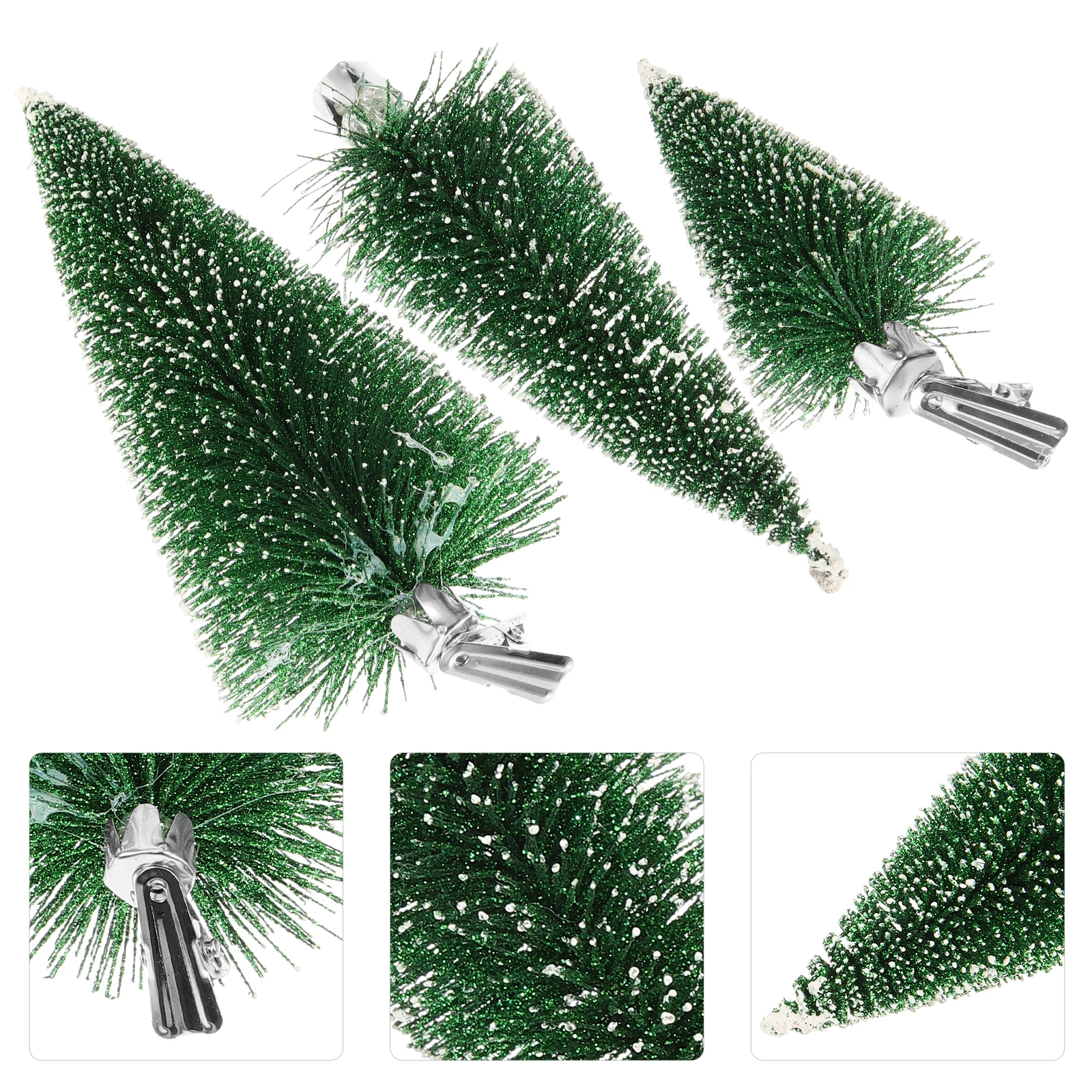 

3 Pcs Baubles Christmas Tree Decorations Clips Artificial Halloween Ornament Vacation