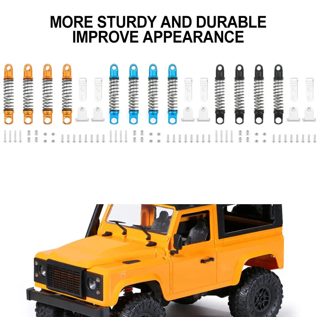 RCGOFOLLOW Aluminum Alloy Smooth Front Rear Shock Absorber Wear-resistant Rc Front Rear Shock Absorber For 1/16 MN D90 D91