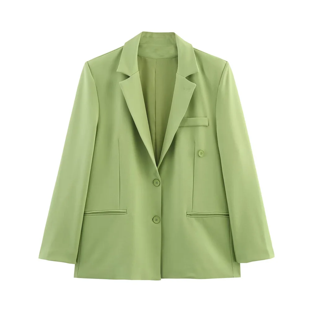 

UNIZERA women's lace-up loose suit jacket with lapels and buttons decorated with new women's clothes in spring and summer.