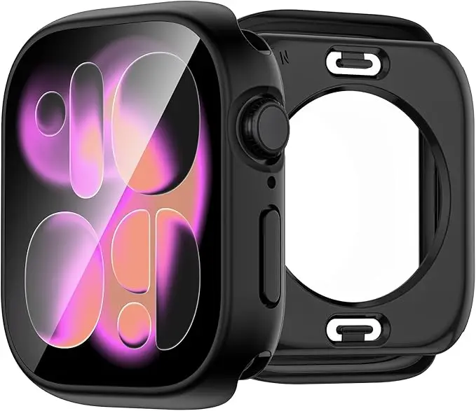 Водонепроницаемый чехол 3 в 1 для Apple Watch Series 11/10/9/8/7/SE/3/6/5, защита экрана 360° °   Полная защитная маска для лица + задний бампер из поликарбоната