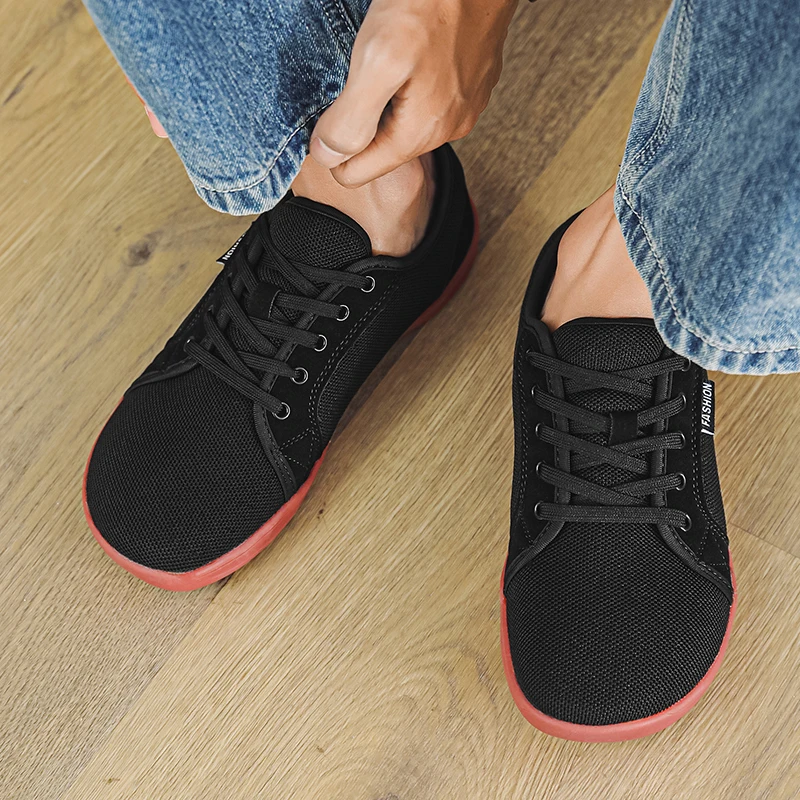 

Большой размер 48, мужские широкие минималистичные туфли для босиком, прогулочные кроссовки, обувь на мягкой подошве, мужские кроссовки, однотонная простая повседневная обувь
