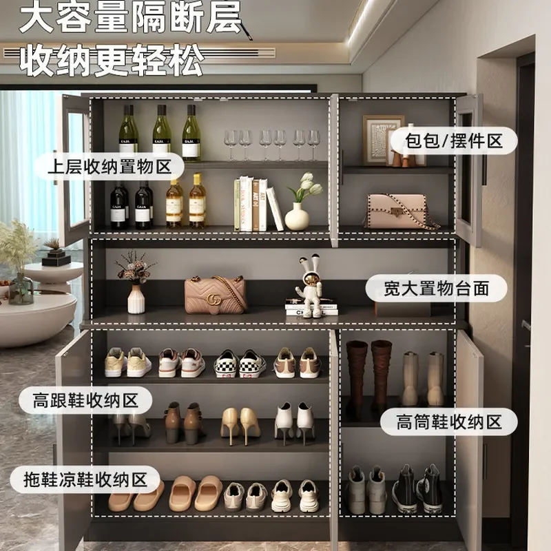 for Edge Cabinet Entrance Wine Cabinet Partition Living Room Screen Easy to Use Large Capacity Shoe Rack Home Door Storage