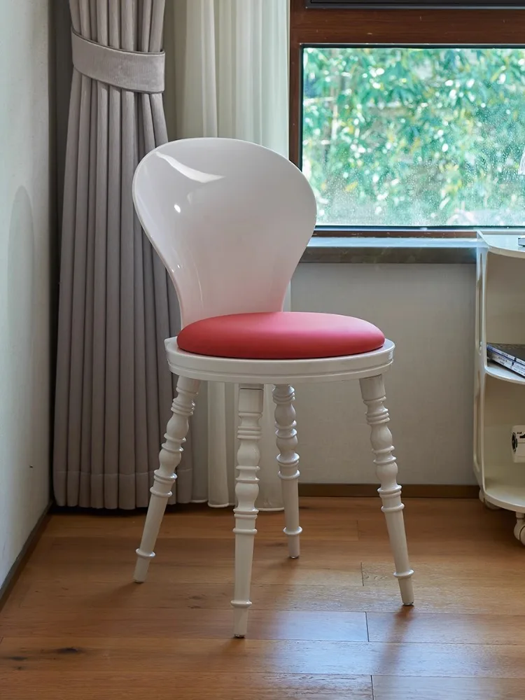 

Nordic Transparent Dining Chairs,Home Living Room Design,Backrest,Crystal Stool,Bedroom Makeup Chair Customized Furniture Stools