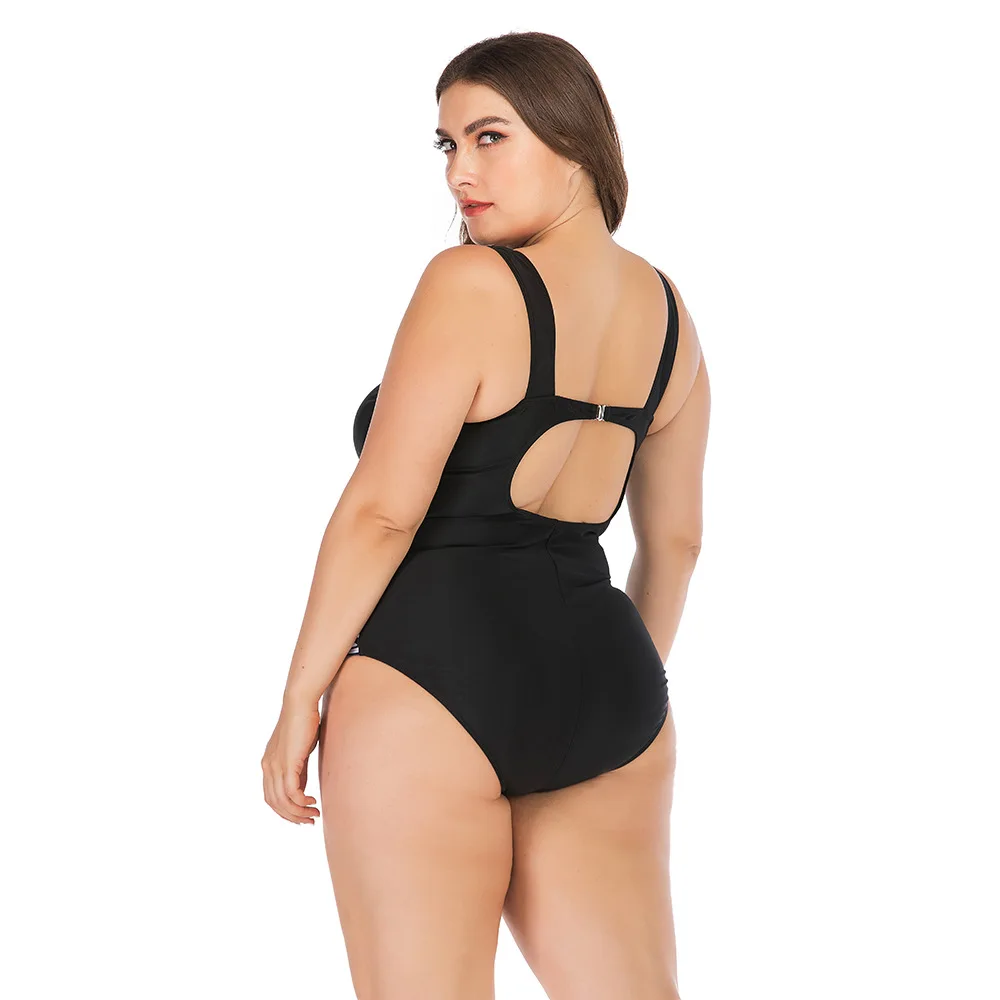 Maillot de bain une pièce imprimé léopard, grande taille, 5XL, pour femmes, vêtements de plage, sexy