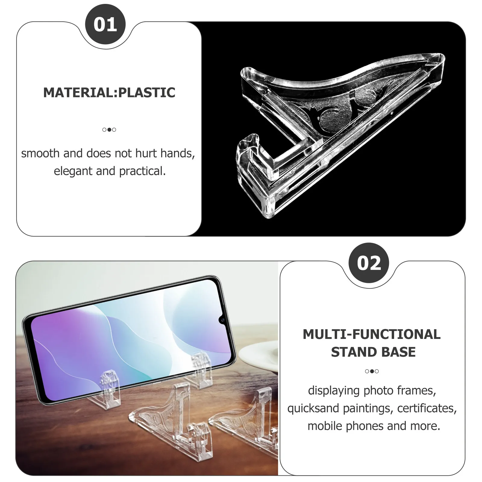 10Pcs Multi-Functional Desktop Photo Frame Stand