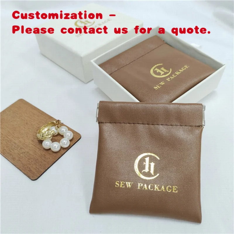 

custom.Chuanghua PU Bag Jewelry Packaging Leather 8X8CM Brown Custom With Out , With Need to Cost 5