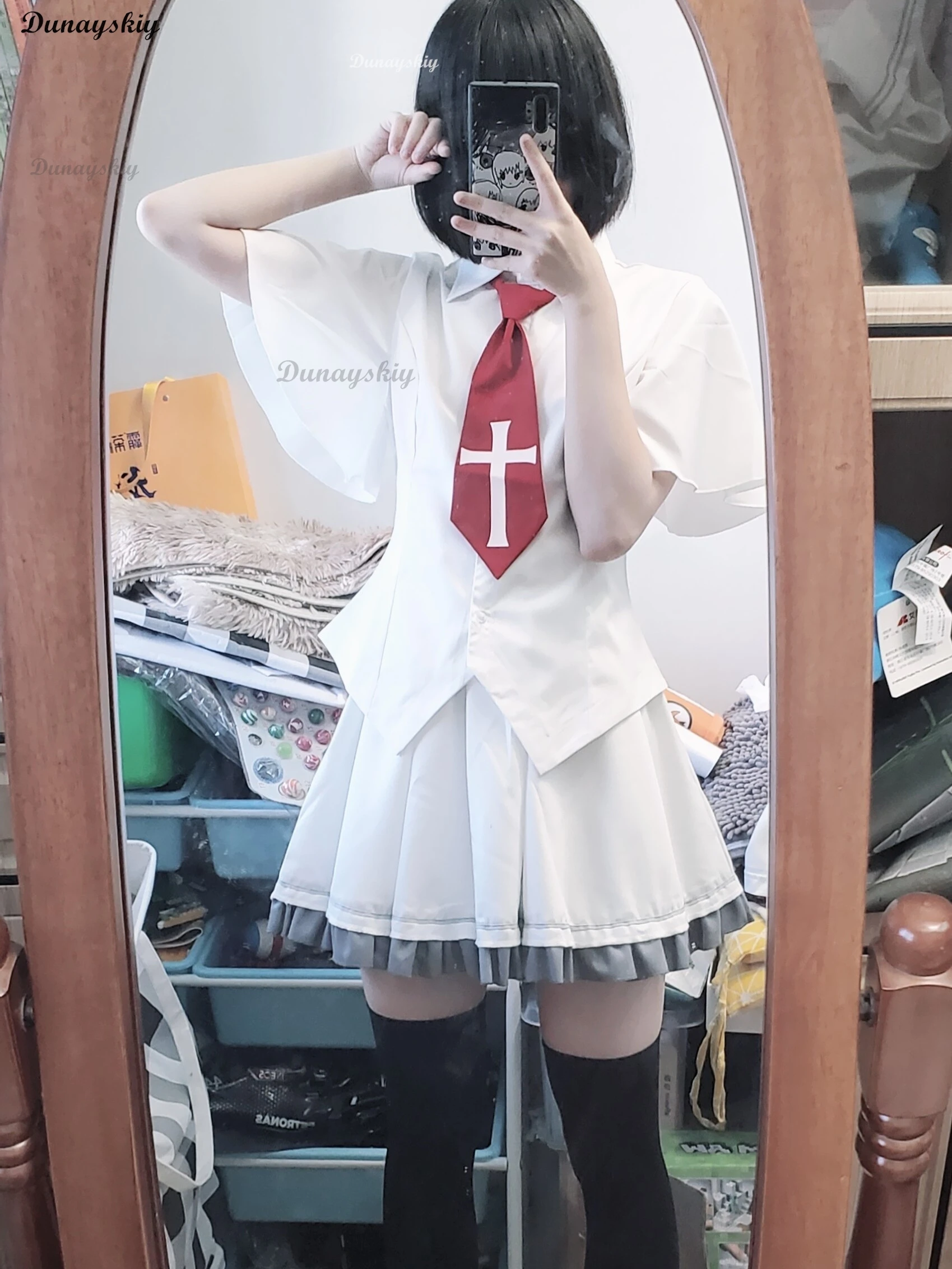 أزياء Subarashiki Hibi Vn Art Minakami Yuki التأثيرية شعر مستعار للنساء والرجال زي الحفلات ملابس لعب الأدوار في الهالوين