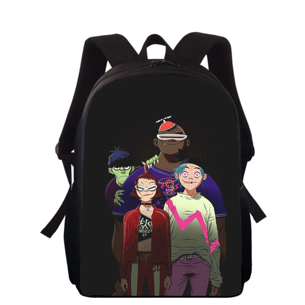 Gorillaz band 15 "ransel anak motif 3D, tas sekolah dasar untuk anak laki-laki perempuan, tas punggung, tas buku sekolah pelajar