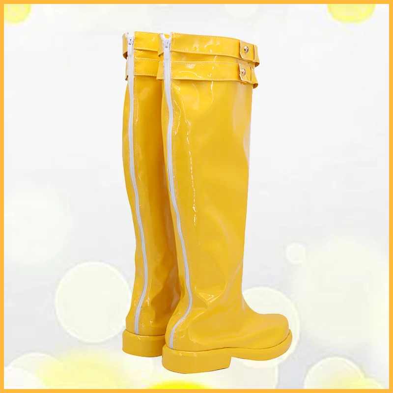 Buty Cosplay X-Men Superhero Żółte Botki do Połowy Łydki Halloween Karnawał Występ Impreza Kostium Rekwizyty