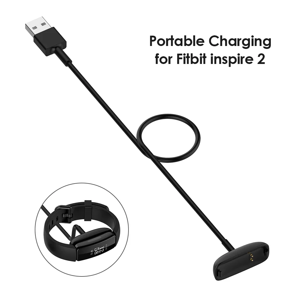 

USB Charging Cable for Fitbit Inspire 2 Smart Watch Power Charger Cord For Fitbit ACE 3 Bracelet Wireless Charging Cable