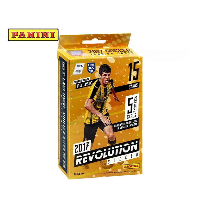 

Panini 2017 Revolution Soccer Trading Cards Sealed Box, Includes Christian Pulisic Rare Prizm Rookie Card Football Collectible.