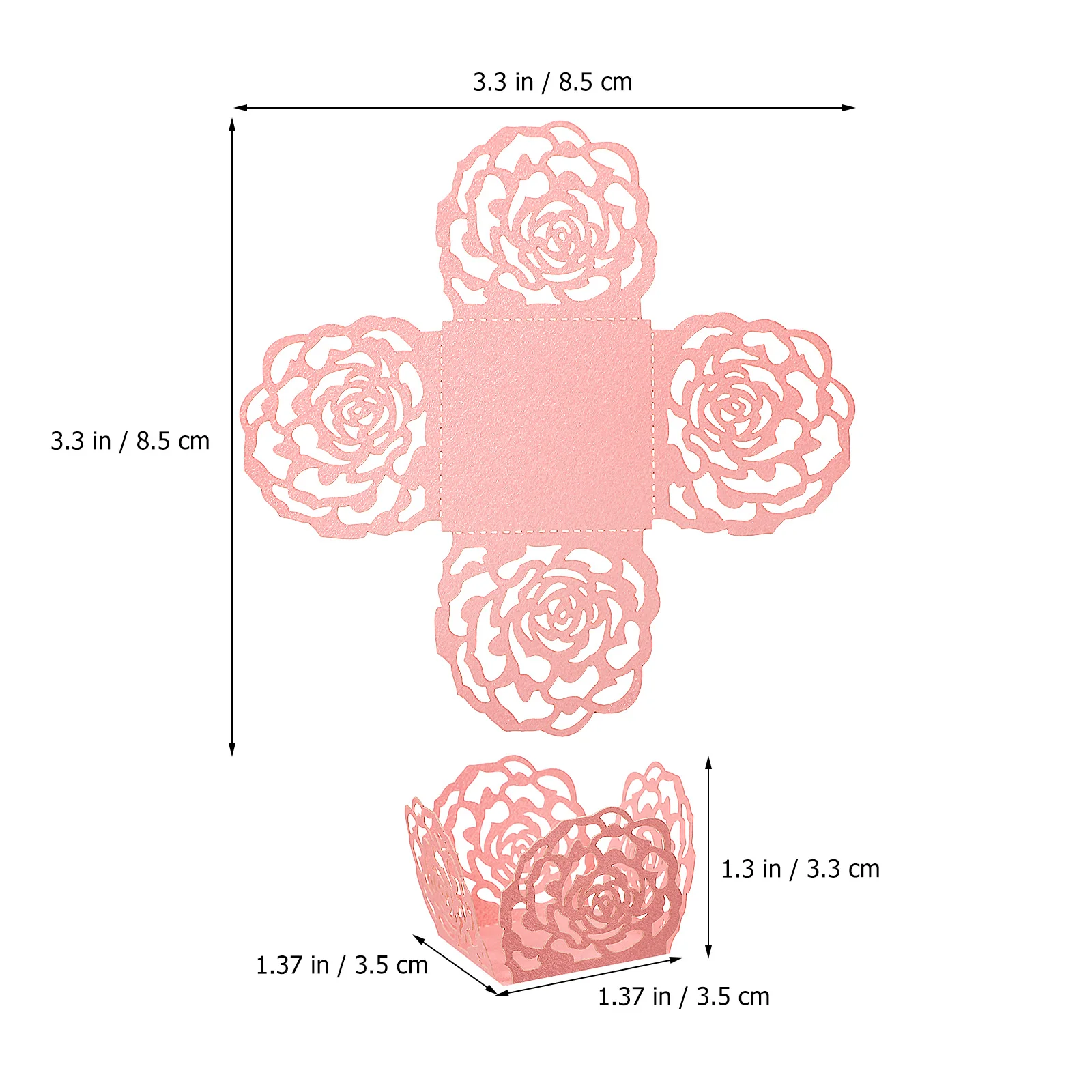 

100Pcs Mini Cupcake Liners Truffle Wrappers Chocolate Paper Cups Candy Baking Containers Rose Lace Dessert Party Supplies