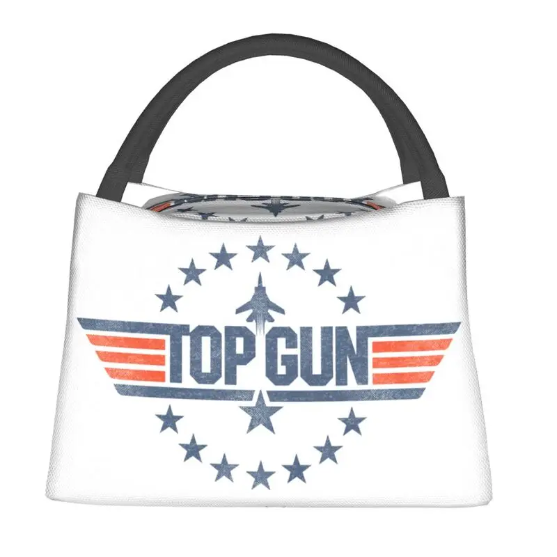 

Tom Cruise Maverick Film Top Gun Insulated Lunch Bags for Camping Travel Portable Cooler Thermal Bento Box Women