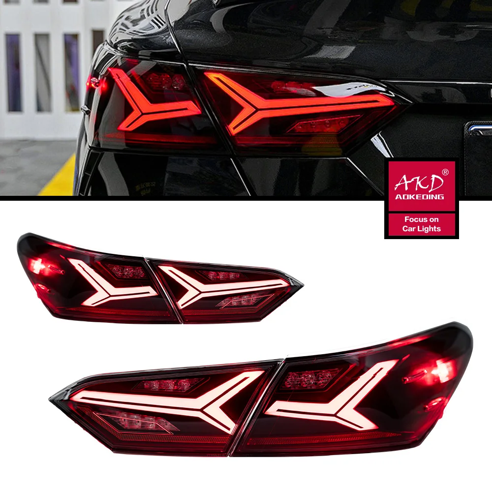 

Taillight For Toyota Camry EX Tail Lights 2018-2022 With Sequential Turn Signal Animation Brake Parking Lighthouse Facelift