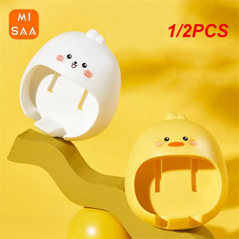 1/2PCS Wall Hanging No Punching Convenient Children's Lovely Toothbrush Holder Bathroom Bracket Cartoon