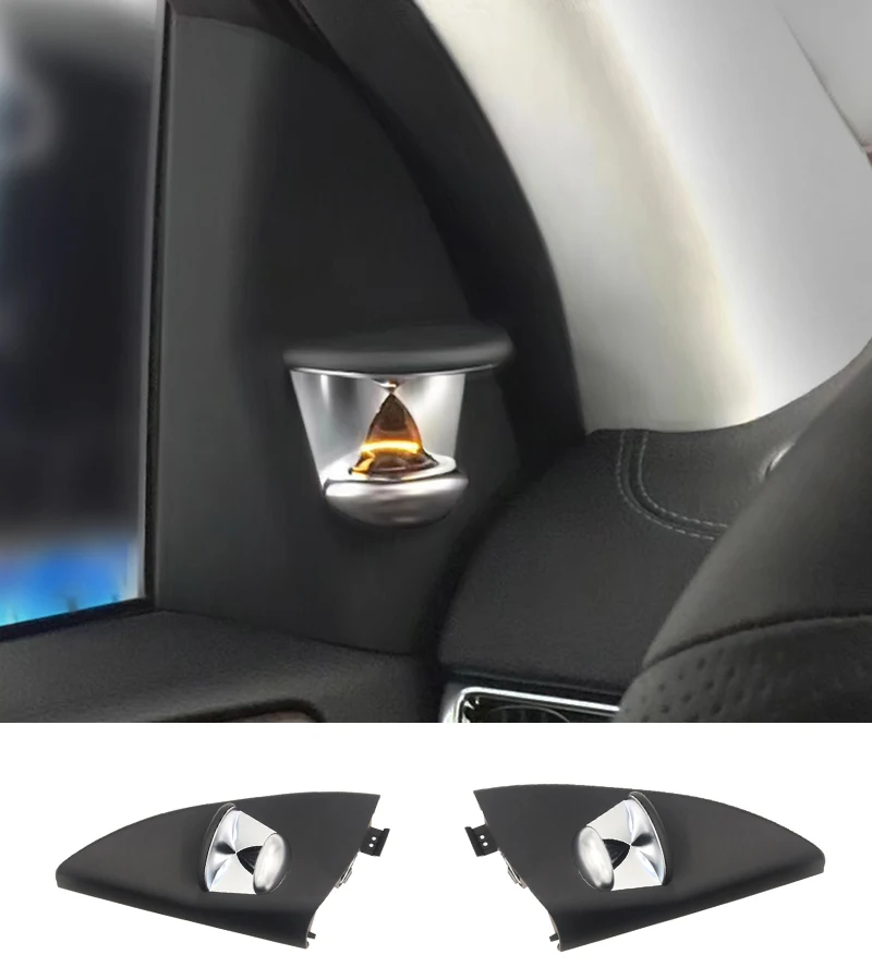 Tweeter Speaker Car Audio Cover Hourglass Door A-pillar Loudspeaker Trim Ambient Light For Mercedes Benz GLE W166 W292 C292