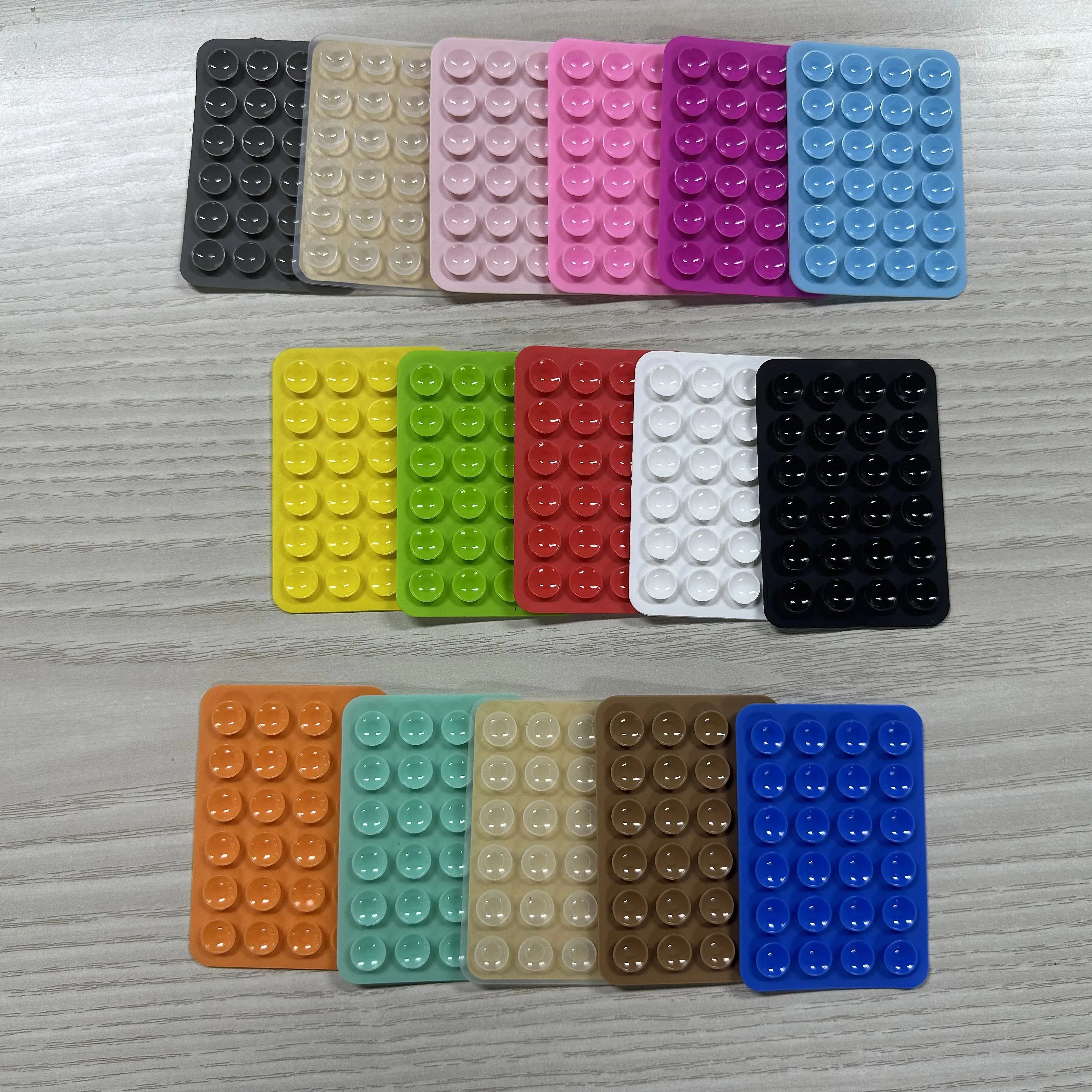 1 قطعة وسادة شفط سيليكون مزدوجة الوجهين للهاتف المحمول تركيبات شفط كأس المدعومة لاصق سيليكون المطاط مصاصة الوسادة للتثبيت