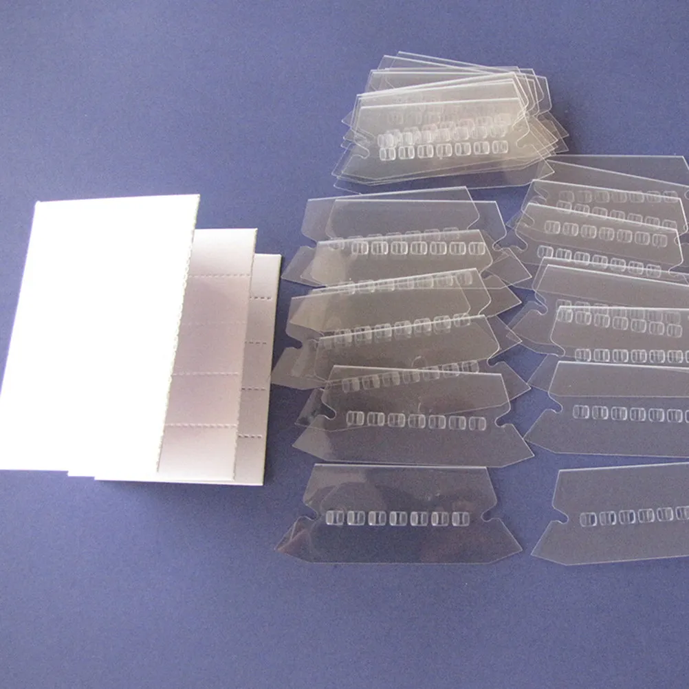 

120Pcs Angle Design Folder Tabs Ultra Clear Reusable Plastic File Labels for Hanging Folders Office School Organization