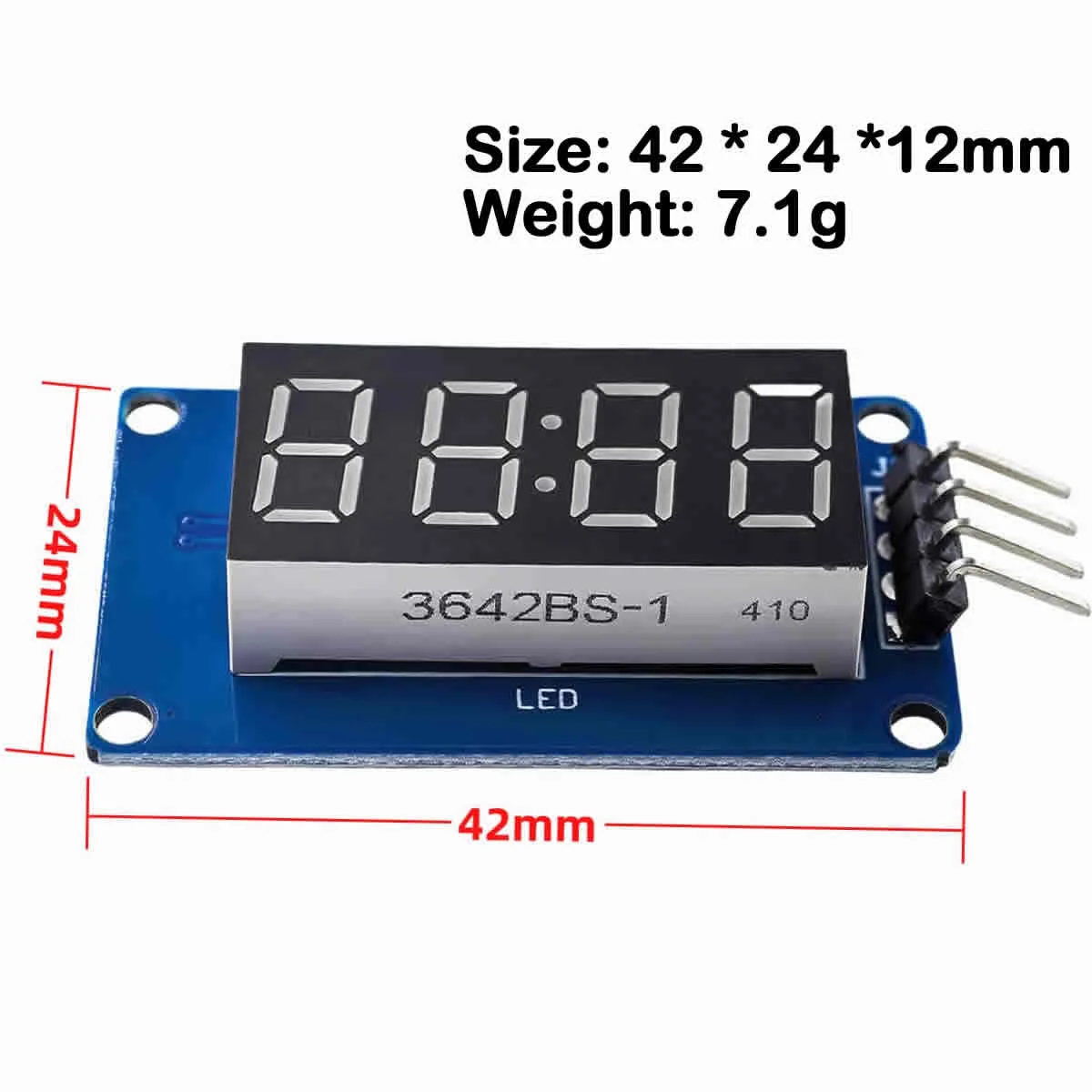 TM1637 LED Display Module for Arduino 7 Segment 4 Bits 0.36 Inch Clock LED Anode Digital Tube Four Serial Driver Board Pack